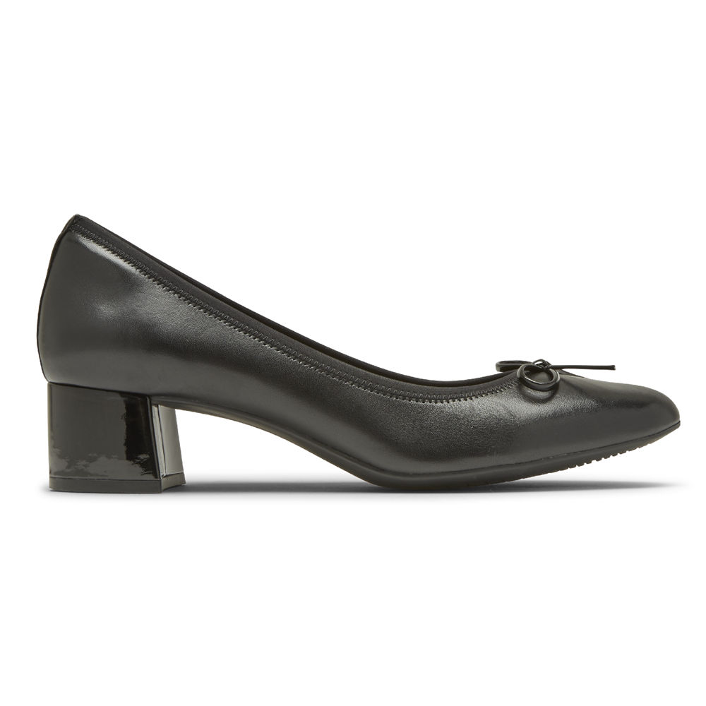 Pumps Rockport Mujer Mexico - Total Motion Sydney Bow Negros - JBQAE9813